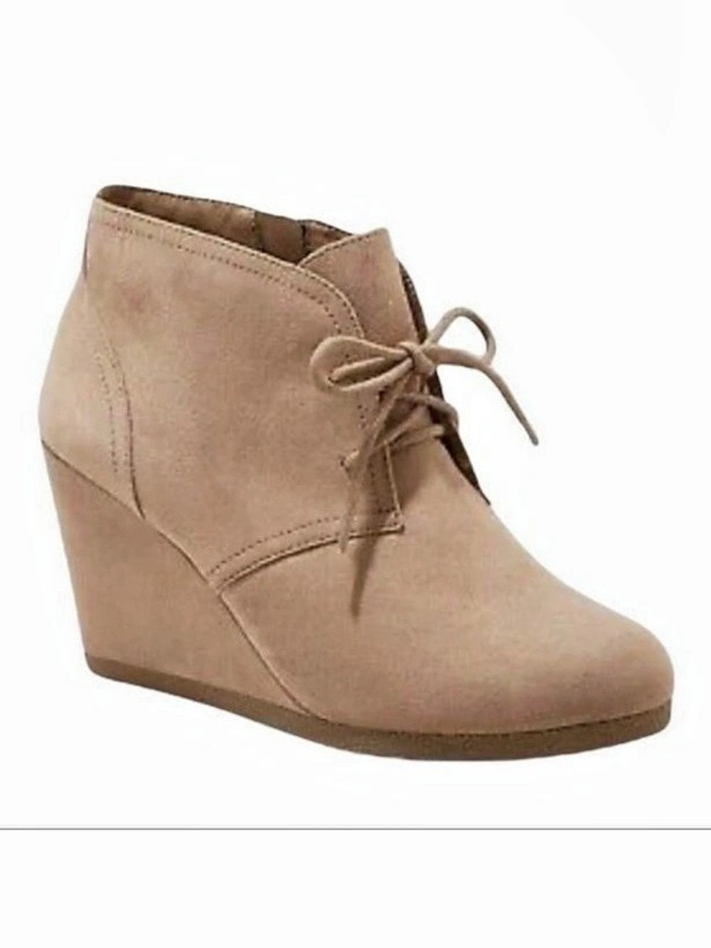 Universal Thread Tan Wedge Booties-Size 11